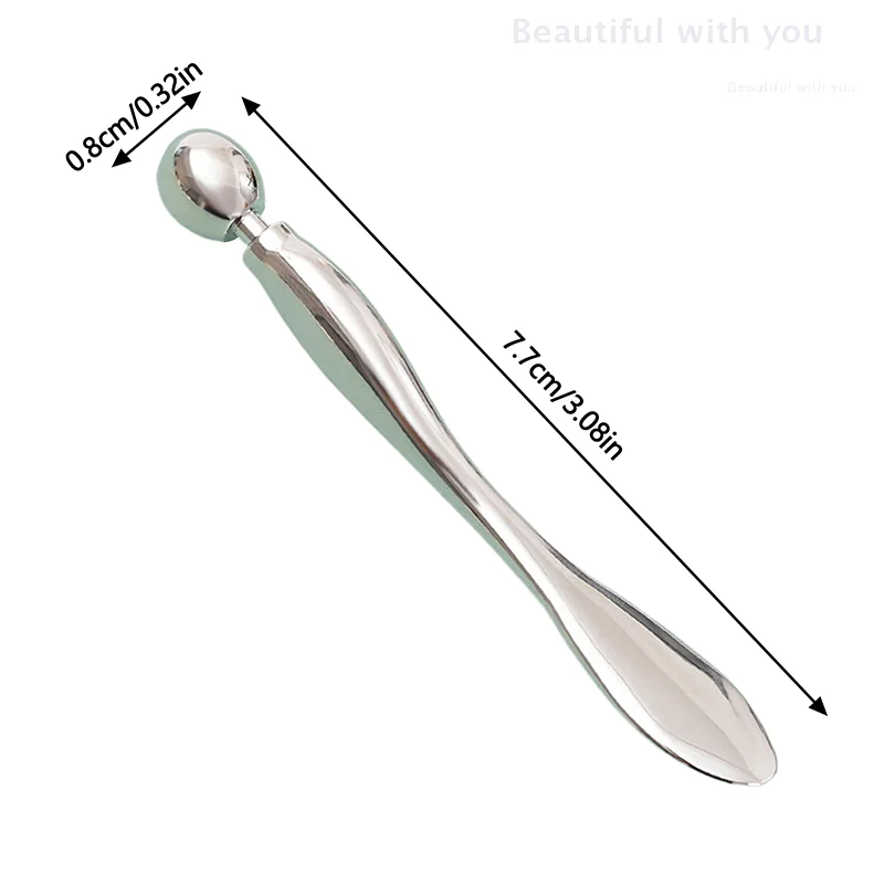 Bastone per massaggio viso in metallo Applicatore per crema per occhi antirughe Maschera Spatole per miscelazione Scoop Occhi Massaggio Strumento per la cura del viso