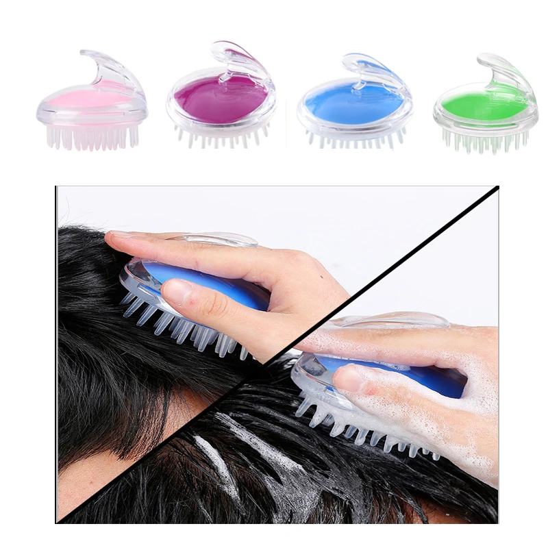 

4pcs Silicone Head Body Massager Shampoo Scalp Massage Brush Hair Washing Comb Body Shower Brush Bath Spa Slimming Massage Brush