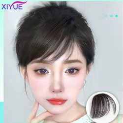 XIYUELiu Hai Wig Piece for Women's Light and Thin Age Reducing Head Curtain Celebrity with Invisible Oblique Liu Hai Front Wig L