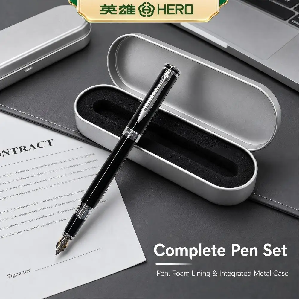 

Hero 7035 Classic Fountain Pen 0.38mm Fine Nib High-Grade Writing Pen for Business Gift & Daily Use Office & Students