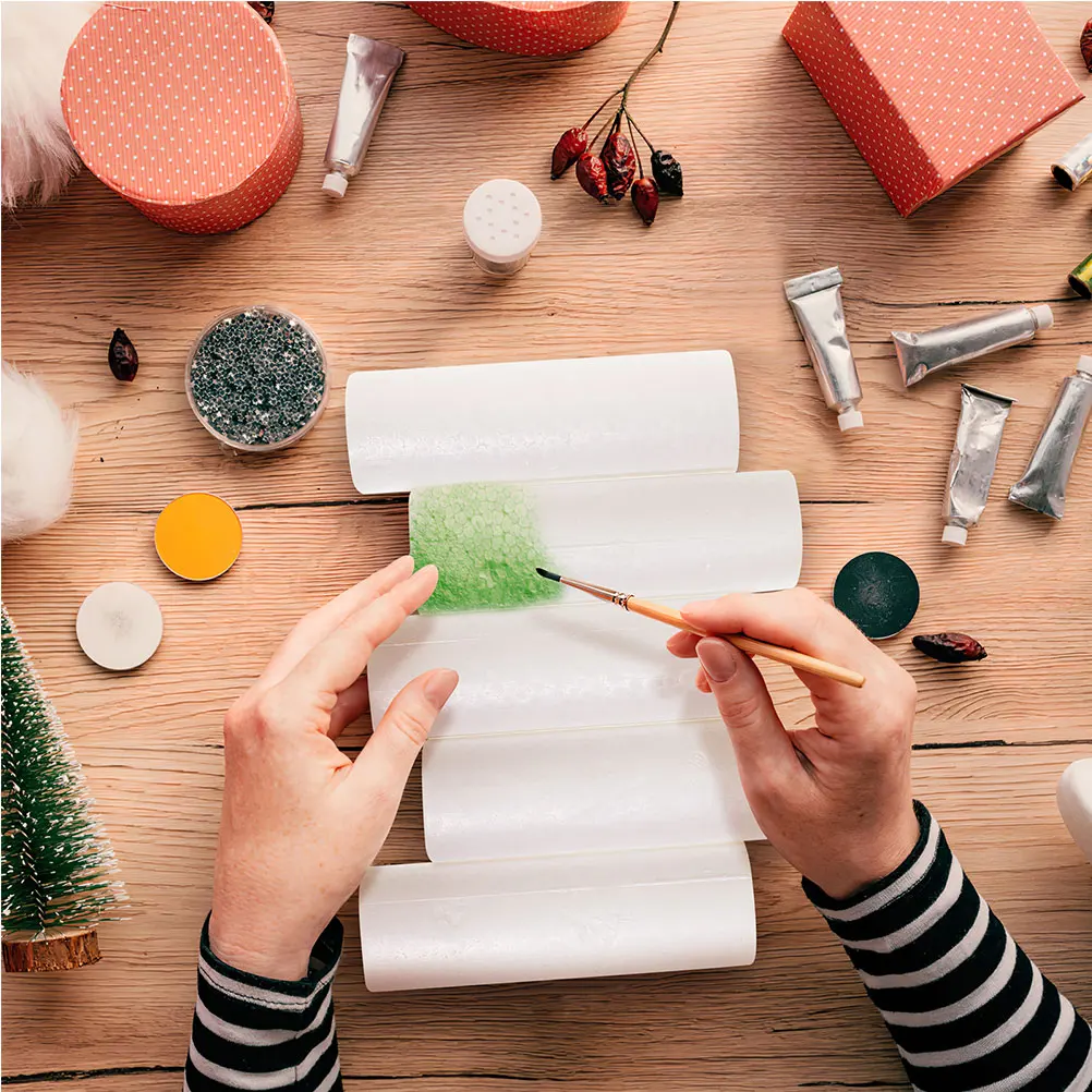 

20 Pcs Foam Cylinder Craft Cylinders Cylindrical Tubing for Flowers Round Supplies Tubes