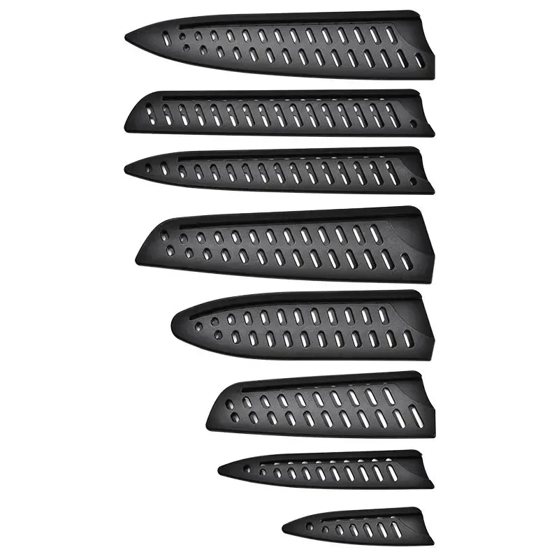 Different Size Kitchen Knifes Sheath Black Plastic Knife Covers Knife Blade Protector Cover Edge Guards Case Kitchen Accessories