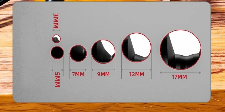 3-17mm Drahtabisoliermaschine, Drahtabisolierwerkzeug, 6 Kanäle, 5 Klingen, Schrottdraht-Abisoliermaschine für effizientes Kabelabisolieren – Detail 9