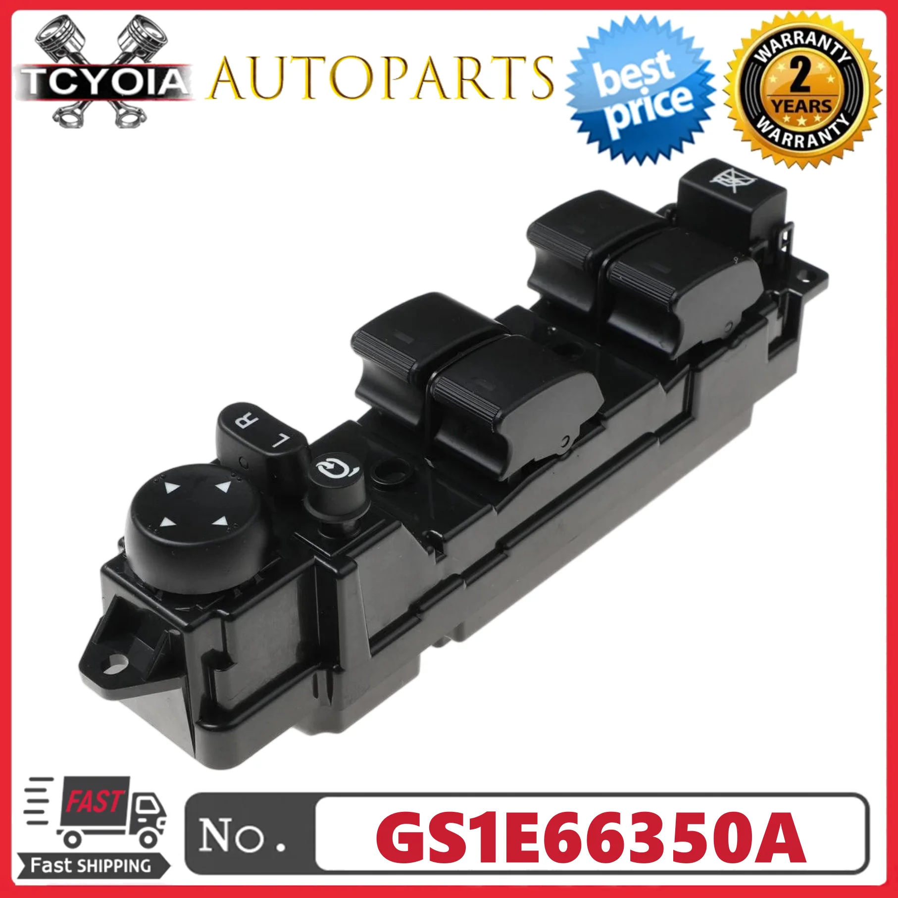 

Front Left Electric Power Window Control Switch GS1E66350A GS1E-66-350A For Mazda 6 GH 2007-2013