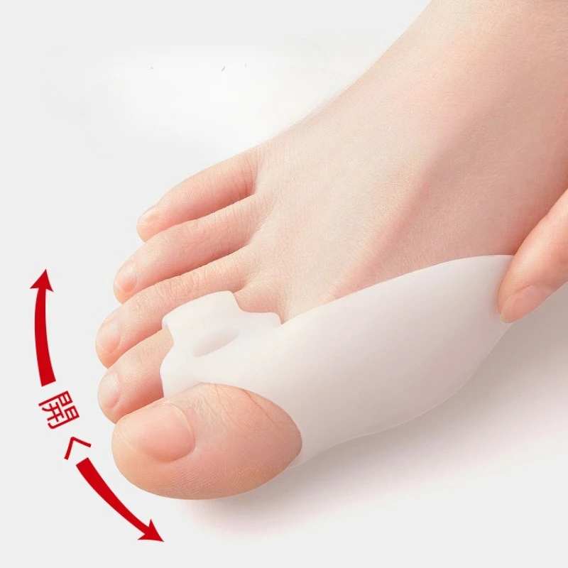 2pcs Silicone Gel Thumb Corrector Bunion Foot Toe Hallux Valgus Protector Separator Finger Straightener Adjuster Foot Care Tool