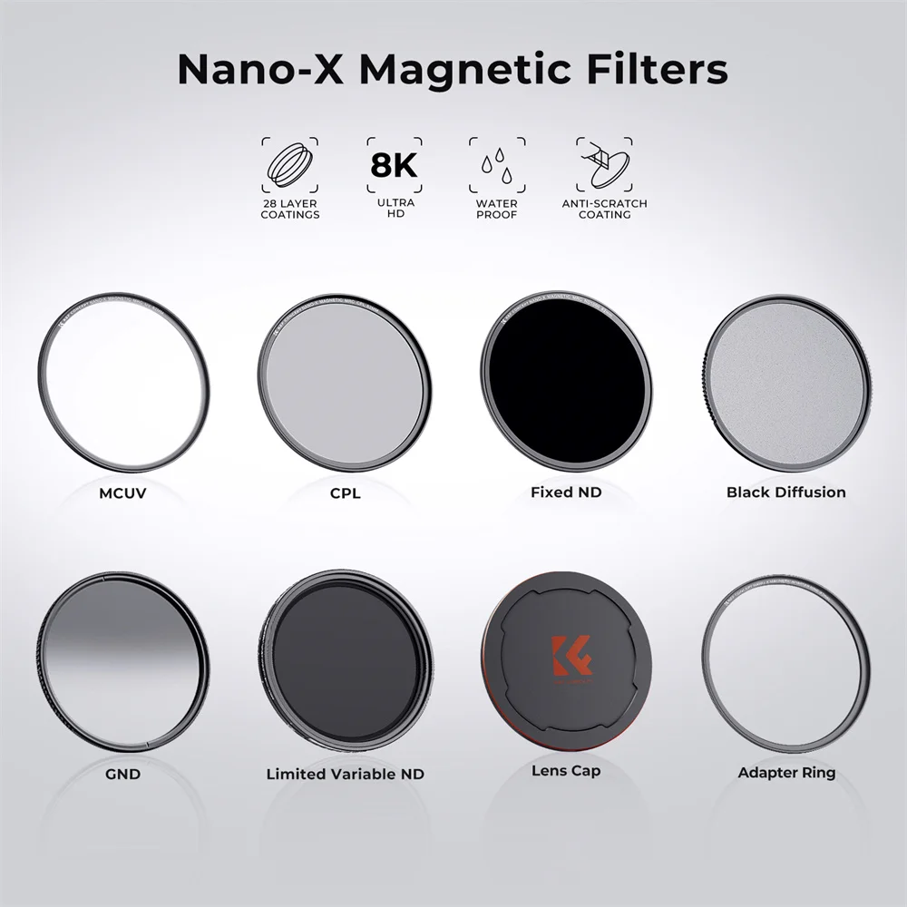 K&F Concept 82mm Nano-X Series Magnetic MCUV Filter HD Scratch-Resistant Anti-Reflection Green Film with Magnetic