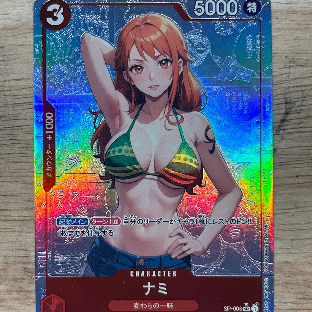 2 Teile/satz Anime OPCG PRB01 Manga Sammlung Karte OP08 Nami Rayleigh Englisch Gold Folding Flash Karte Geprägte Kind Geschenke Spielzeug