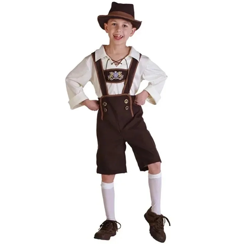 

Halloween Folk Costumes Children's Hansel Munich Beer Festival Costume Bavarian Beer Carnival Performance Costume From Germany