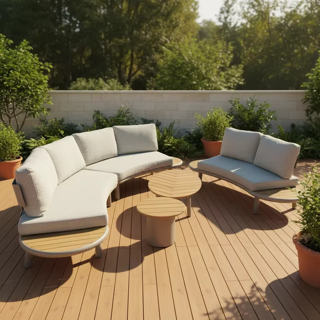 Wholesale Modern Outdoor Aluminum Sofa Set Luxury Dining Patio Furniture for Backyard Garden Hotel Villa High End Resort Project