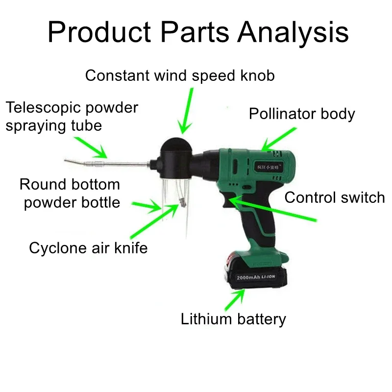 Home small kiwi apple pear fruit tree point powder point flower tool pollination gun fruit tree pollinator point flower machine