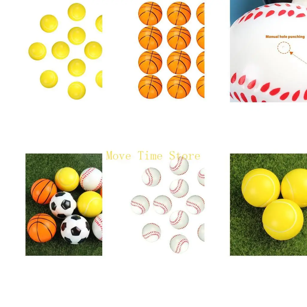 

92ME 12Pieces Soft Foam Tennis Small Sport High Bounces Foam Tennis for Anxiety Reliefs and Fun for Kids Family