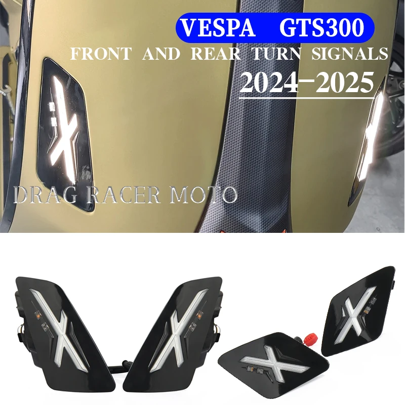 

Motorcycle Front and Rear Turn Signal Light Indicator Lamp Direction Accessories For Vespa GTS 300 GTS300 gts300 2023 2024 2025