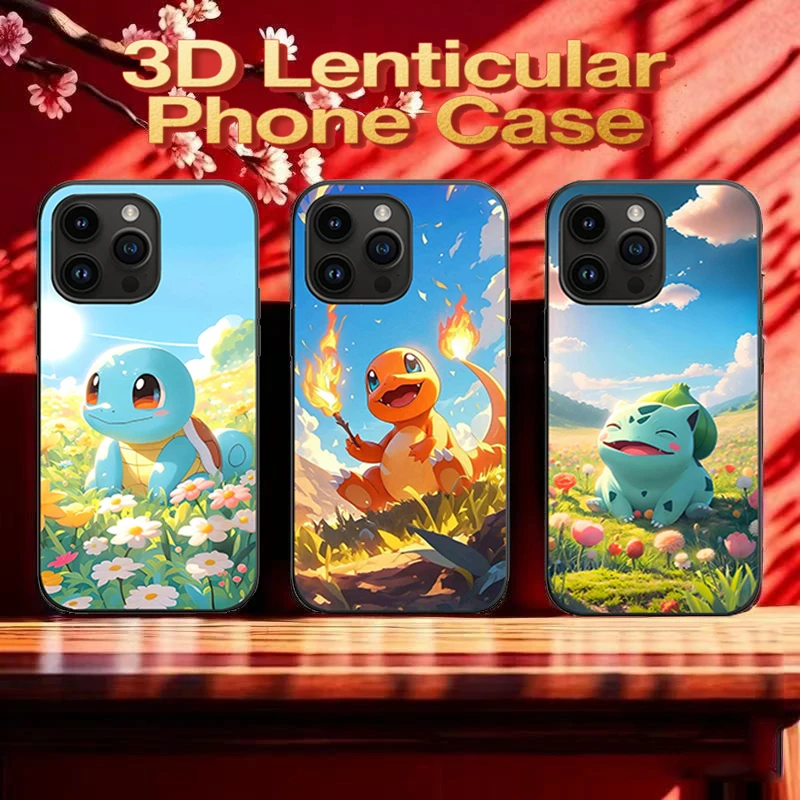 

Pokémon Squirtle/CharmanderBulbasaur 3D Anime Phone Case for IPhone,SAMSUNG,,Xiaomi/Redmi,ect. Creative Phone Cover Gift
