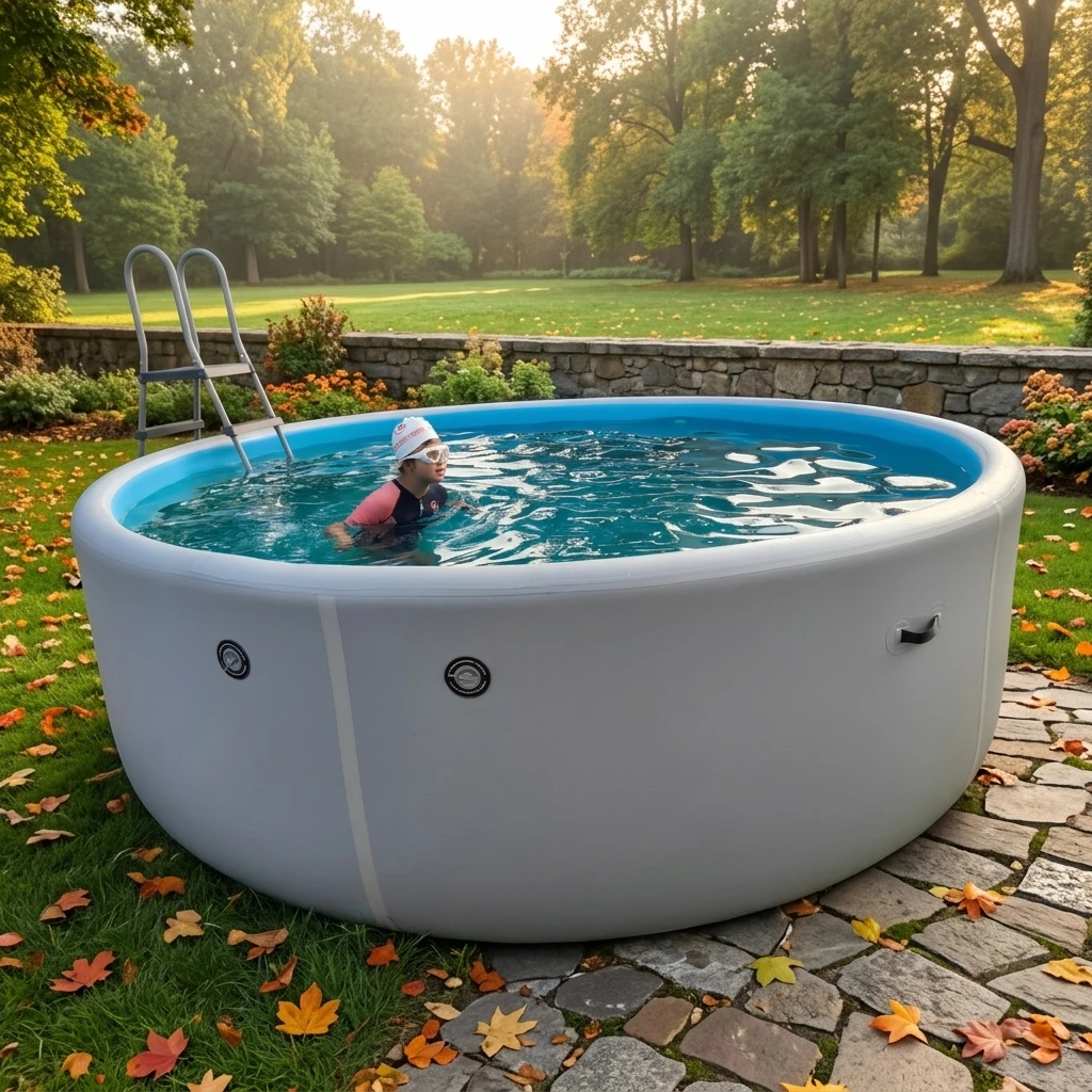 -For Leakproof DWF Double Wall PVC Inflatable Children's Family Pool for Outdoor Garden Use^