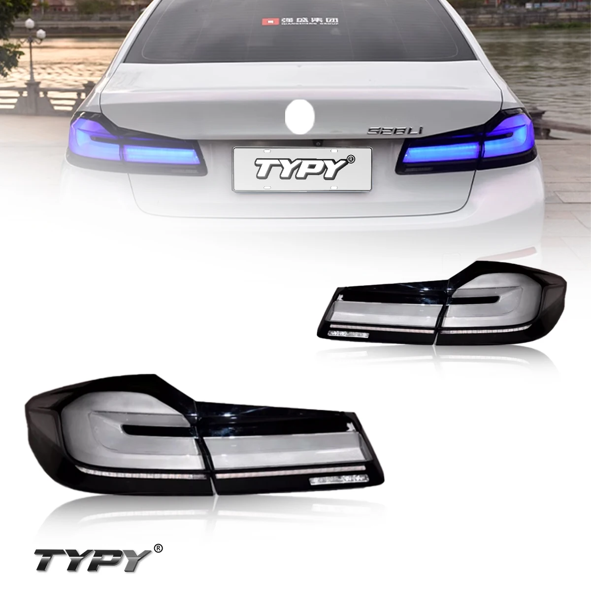 

TYPY New LED Taillight Upgrade Modified Full Tail Lamp Car Accessories For BMW 5 Series G30 G38 2018-2021 Dynamic Turn Signal