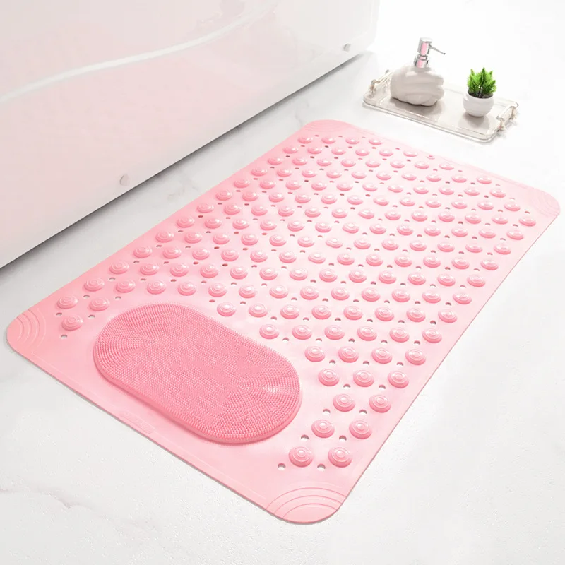 Silicone massage bathroom non-slip floor mat bathroom shower room anti-fall suction cup mat bathroom toilet pvc foot mat