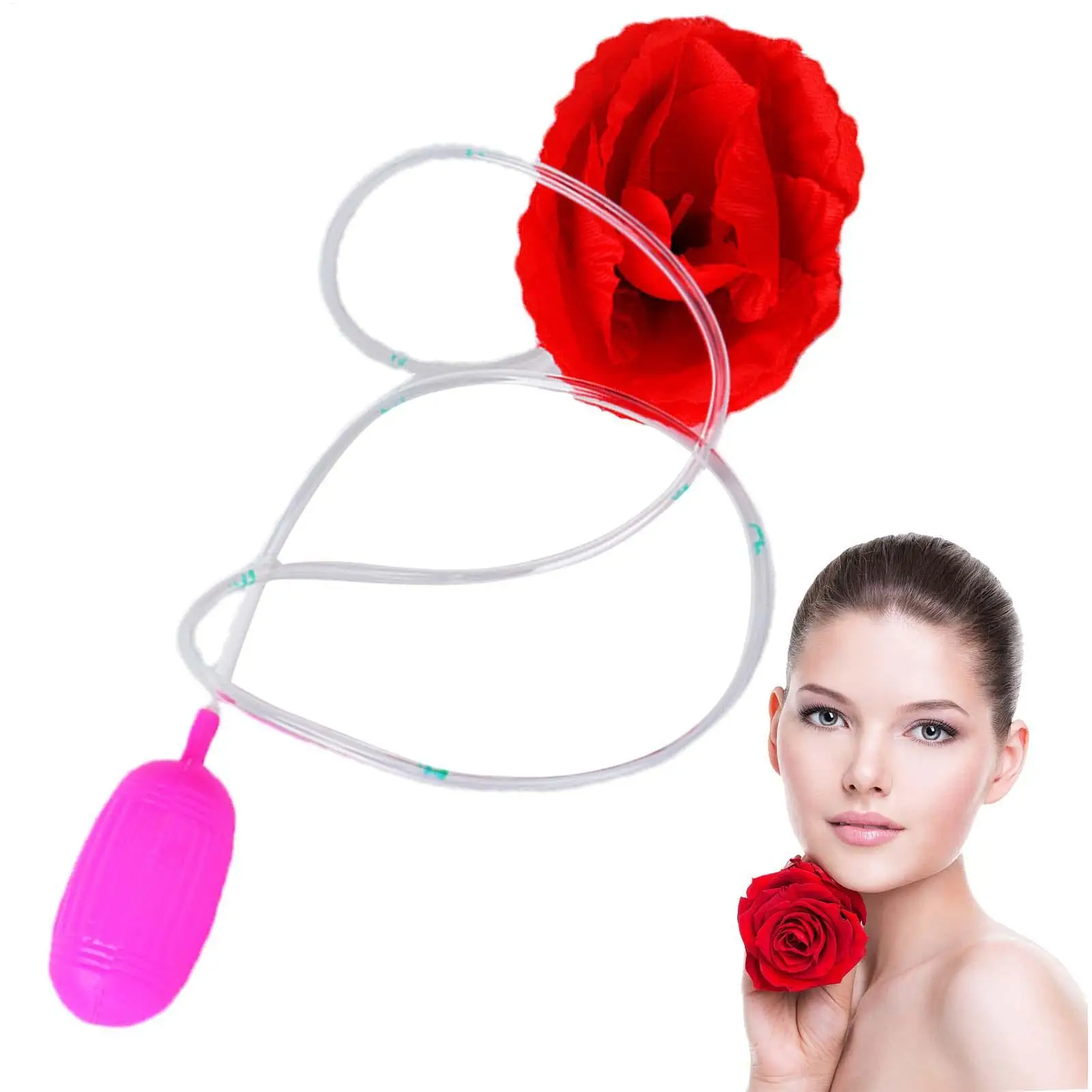 

1 pc Lovely High Quality Trick Funny Joke Toys Water Squirt Rose toy Clown Flowers Wedding banquet Fools' Day Prank Party