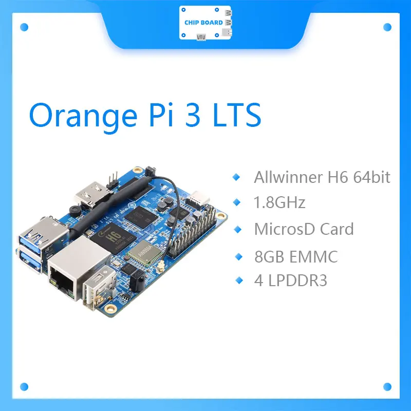 Orange Pi 3 LTS Power Supply, with HDMI+WIFI+BT5.0,Open Source Board