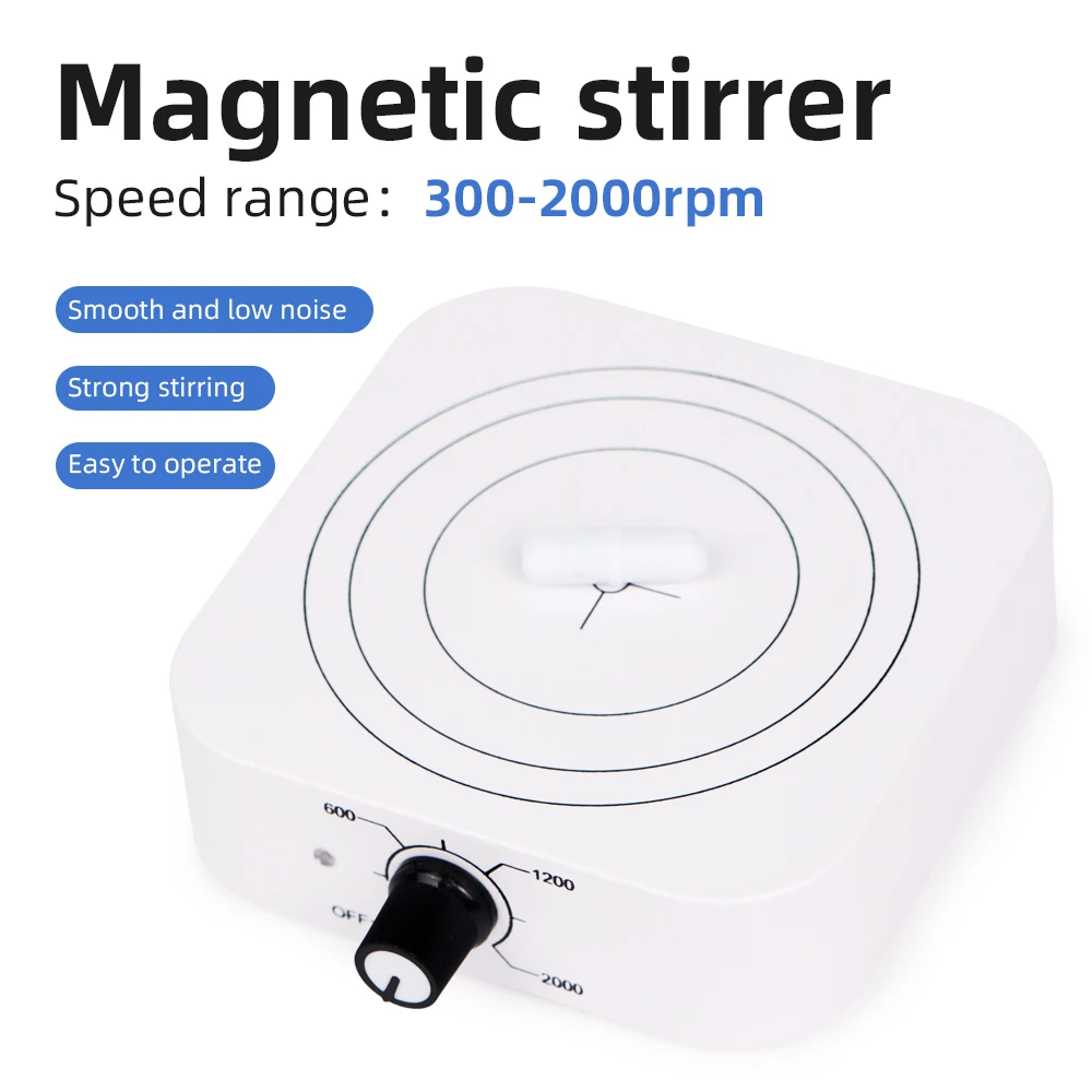 1L 300-2000RPM Magnetic Stirrer Laboratory Magnetic Mixer Portable Stirrers Machine with Mini Stir Plate Agitator EU Plug