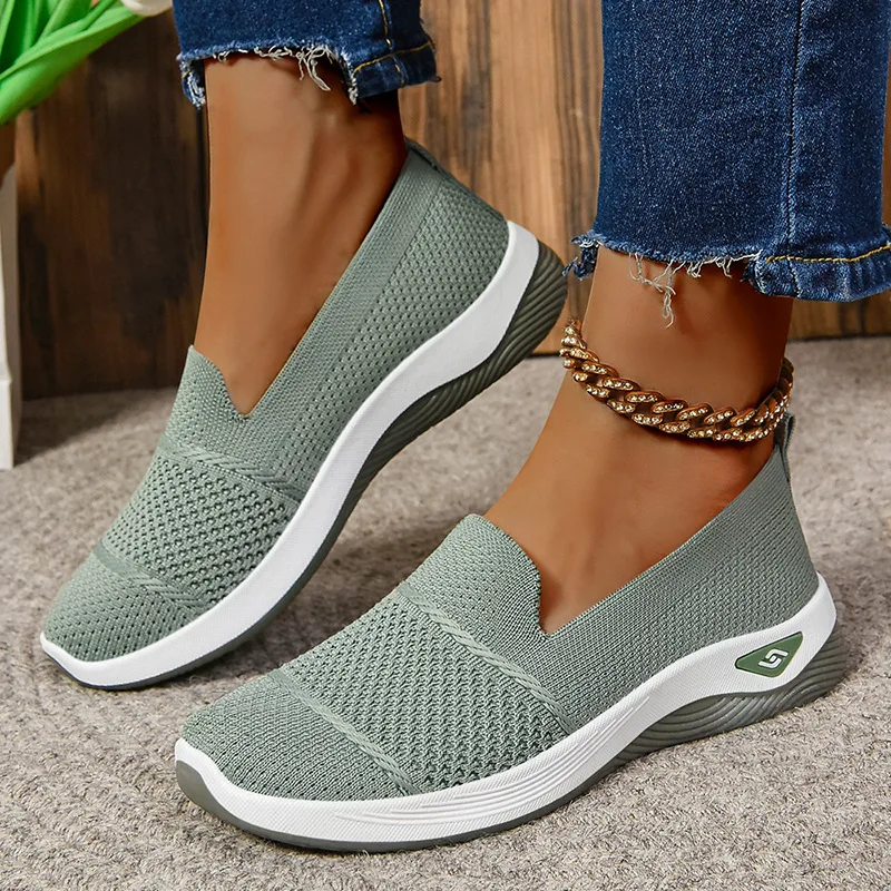 2025, sommer Neue frauen Schuhe Mesh Atmungsaktiv Komfortable Weiche Sohle Beiläufige Einzelne Schuhe Frauen Zapatos Casuales