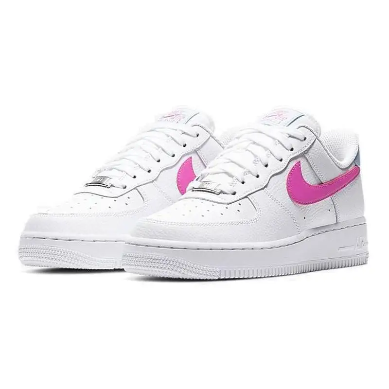 Женские кроссовки Nike Air Force 1 Low '07, белые, ярко-розовые