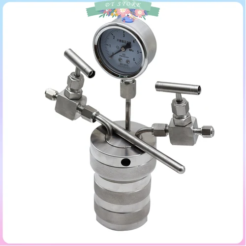열수 합성 오토클레이브의 반응기는 180C의 압력으로 PTFE 라이닝 압력 게이지와 수소를 연결할 수 있습니다.