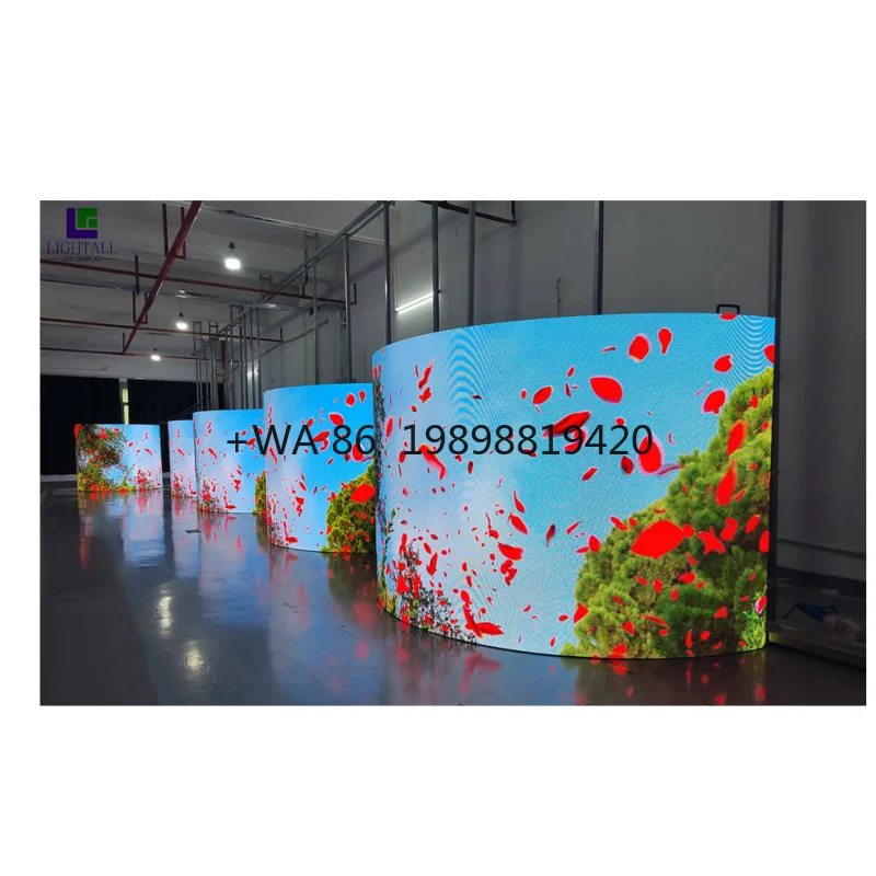 Indoor Outdoor LED Curved Screen Video Wall Screen Pantalla Panel Stage Church Exhibition Background LED Screen customize