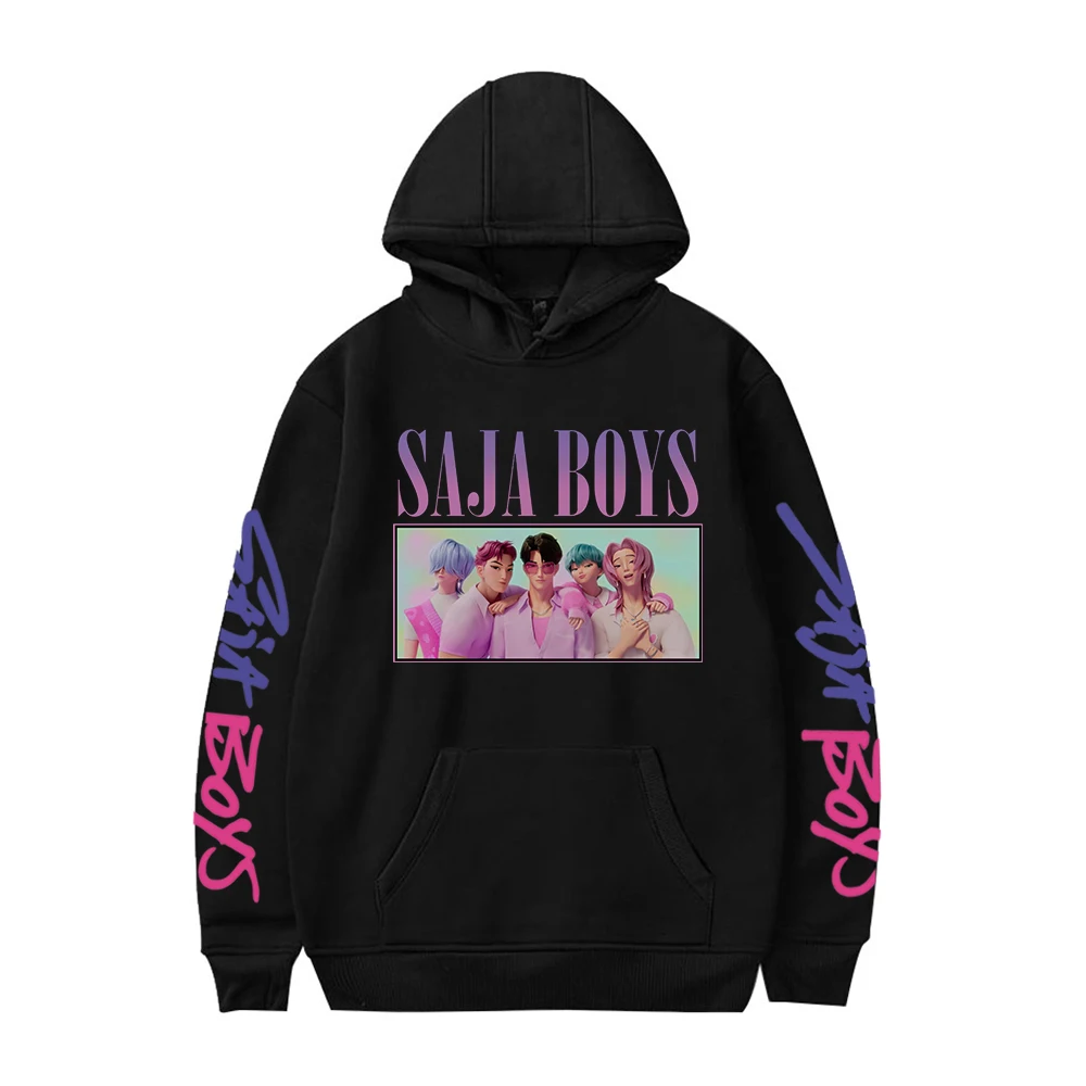 حار Kpop شيطان الصيادين سادة الأولاد طباعة هوديي الخريف الشتاء طويلة الأكمام عارضة البلوز