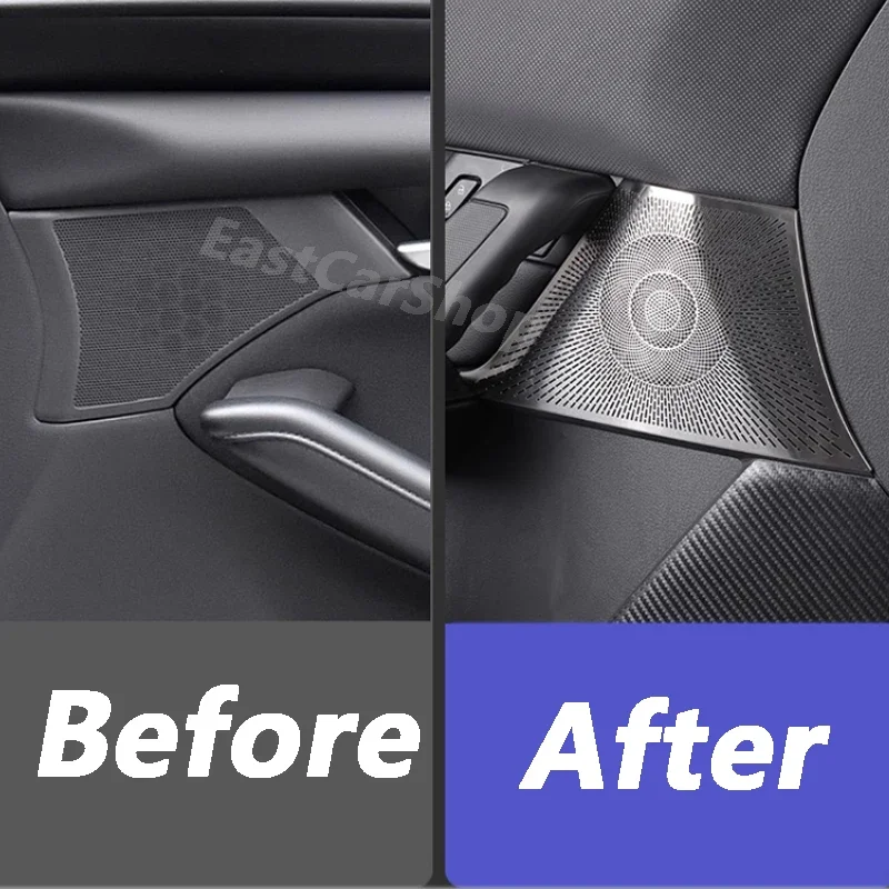 For Mazda CX50 CX-50 2023 2024 Stainless Steel Interior Door Stereo Speaker Audio Ring Cover Sound Frame Decoration