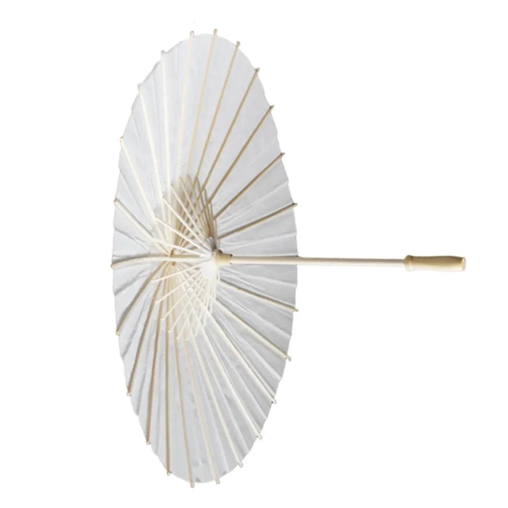 White Paper Parasol Umbrella for Wedding Decor Bridal Shower Outdoor Events Elegant Vintage Shade Prop Photography Accessory view 6