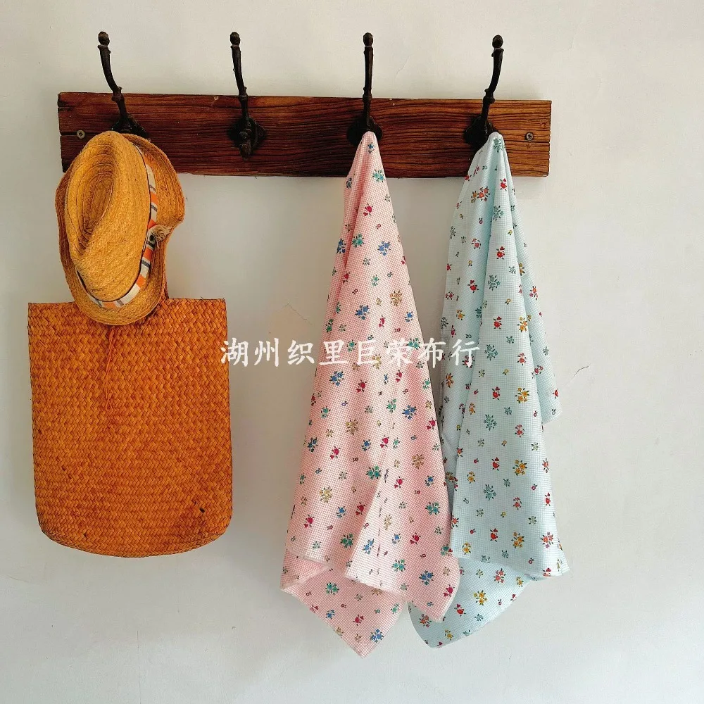 140x50cm 40S Cotton Digital Print Fabric, for Floral Check DIY Clothes Adult Kids Home Wear Sewing Cloth