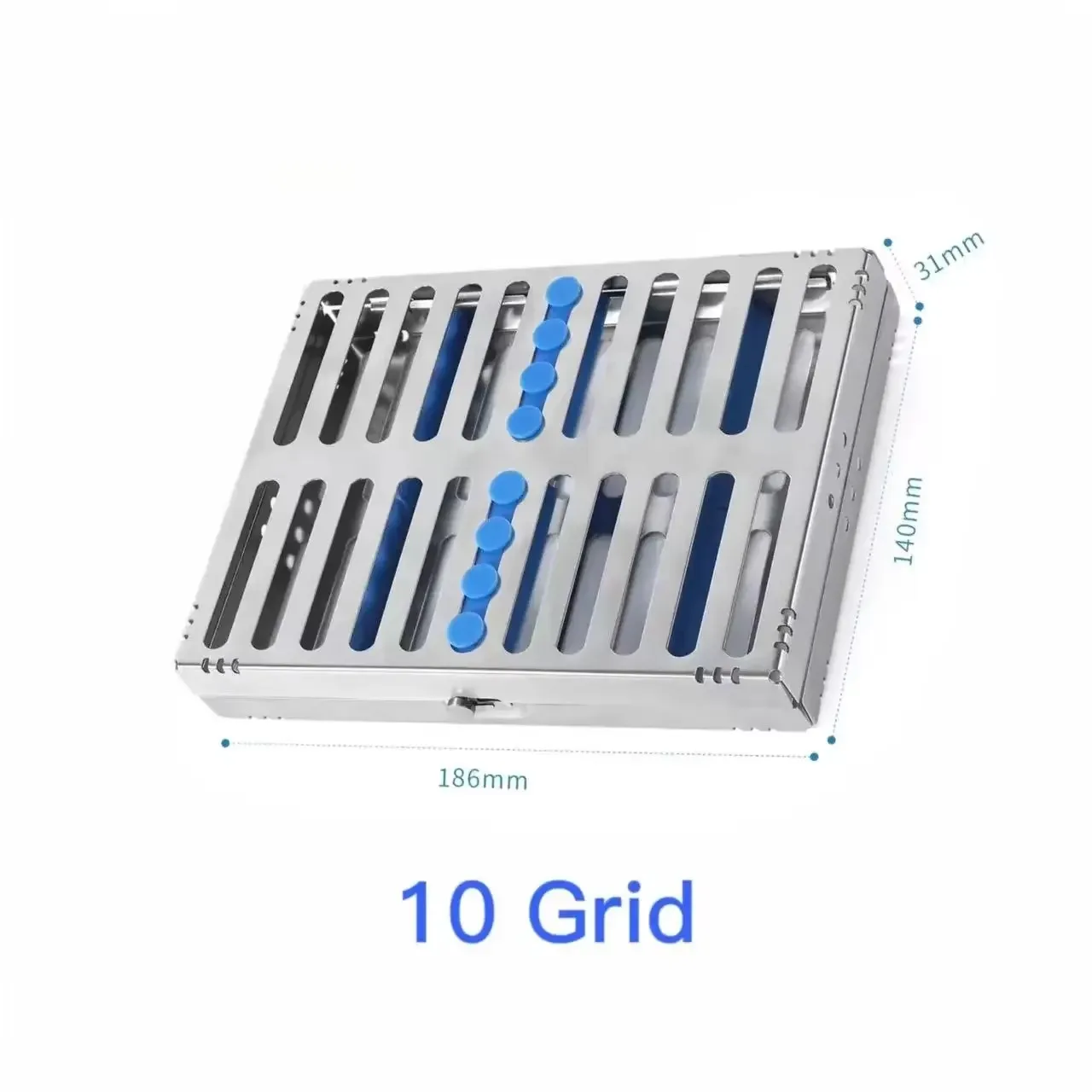 Cremagliera per sterilizzazione dentale Scatola per sterilizzazione chirurgica autoclavabile Vassoio per disinfezione di frese per cassette dentali