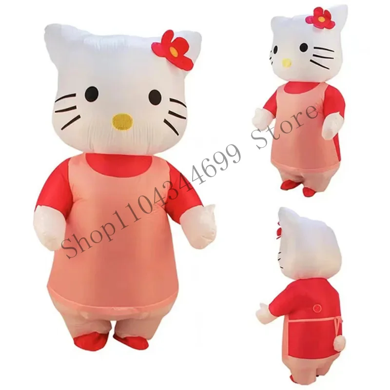 Hello Kitty Inflatable Cosplay Costume for Adults Animal Performance Halloween Holiday Party Clothes Inflated Cosplay Costumes