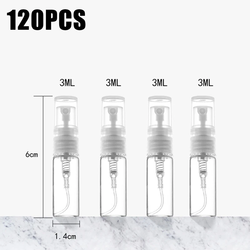 120 pz 3ML flacone Spray piccolo imballaggio cosmetico atomizzatore bottiglie di profumo atomizzazione Spray contenitore liquido per i viaggi