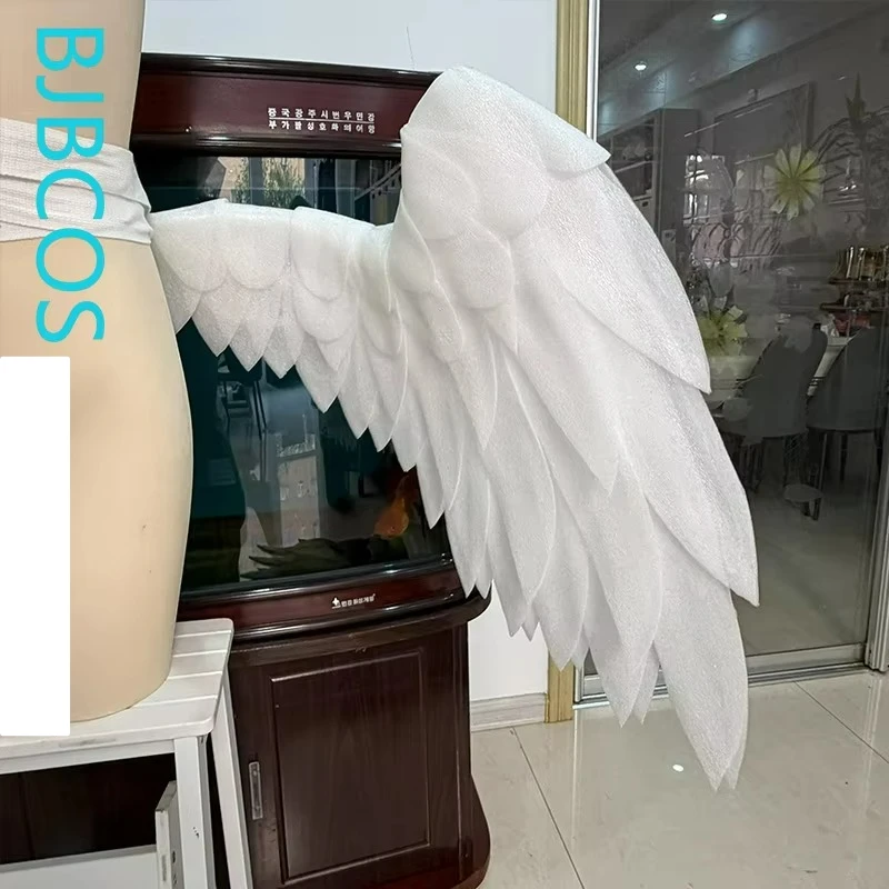Angel Devil White Wings Cosplay Costume Women Man Foldable White Lolita Little Wings Cosplay Halloween Carnival Party Prop view 4