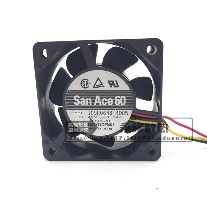 

Authentic 60 * 60 * 25MM 6CM 109R0648H4D05 48V 0.04A 3-wire frequency converter server Cooling fan