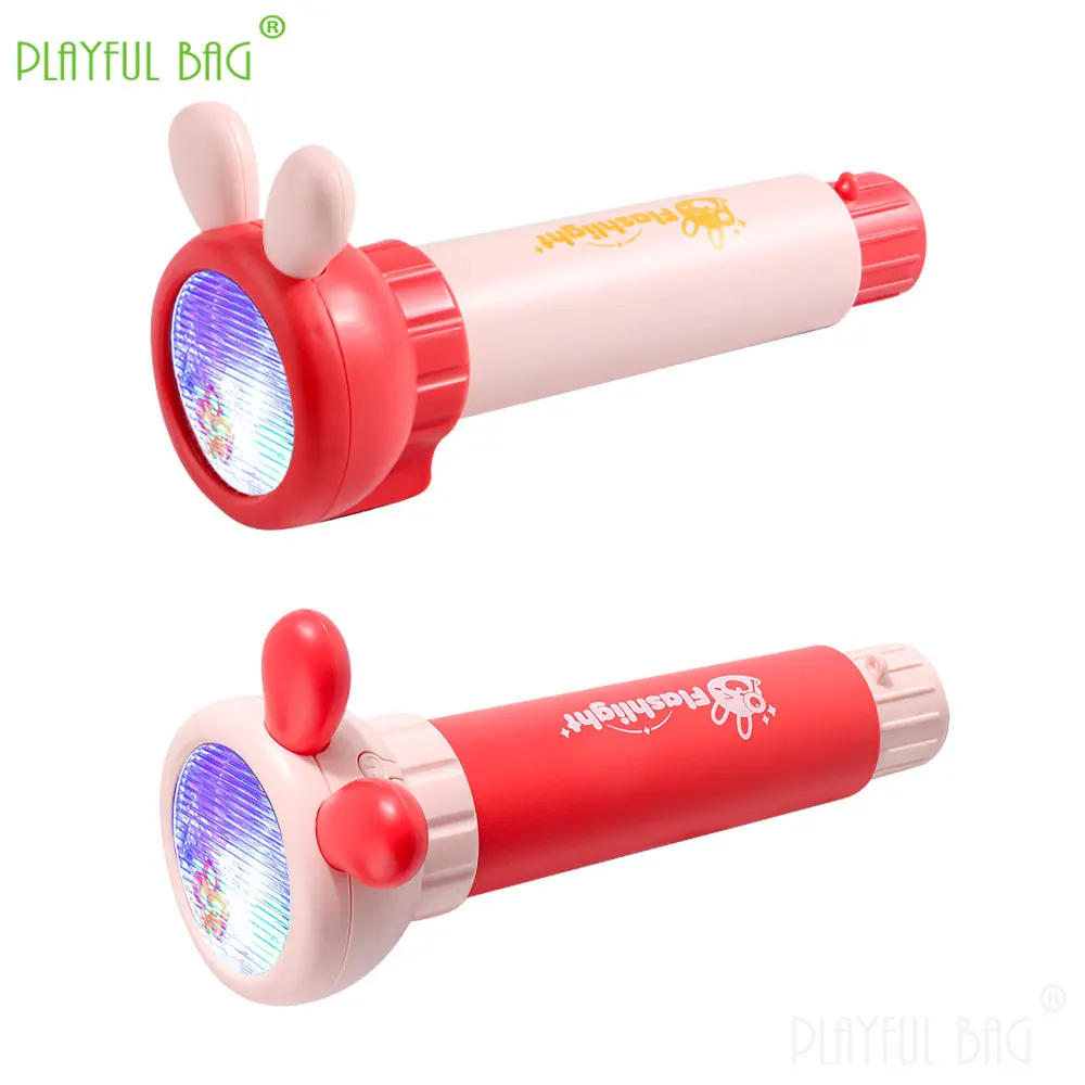 الكرتون الإضاءة المشكال تلسكوب صافرة الفتيان والفتيات الهدايا الوالدين والطفل لغز اللعب السحرية تغيير مصباح يدوي ZG252