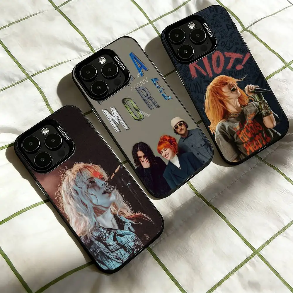 

Paramore Pop-Punk B-Band Phone Case For iPhone 17,16,15,14,13,12,11 Plus,Pro Max,XS,Colored Silver Plated Inside Cover
