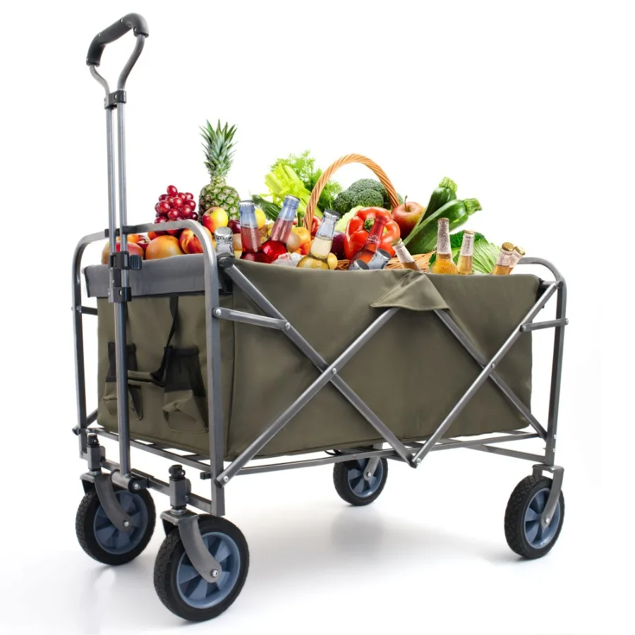 

Outdoor Garden Multipurpose Micro Collapsible Beach Trolley Cart Camping Folding Wagon