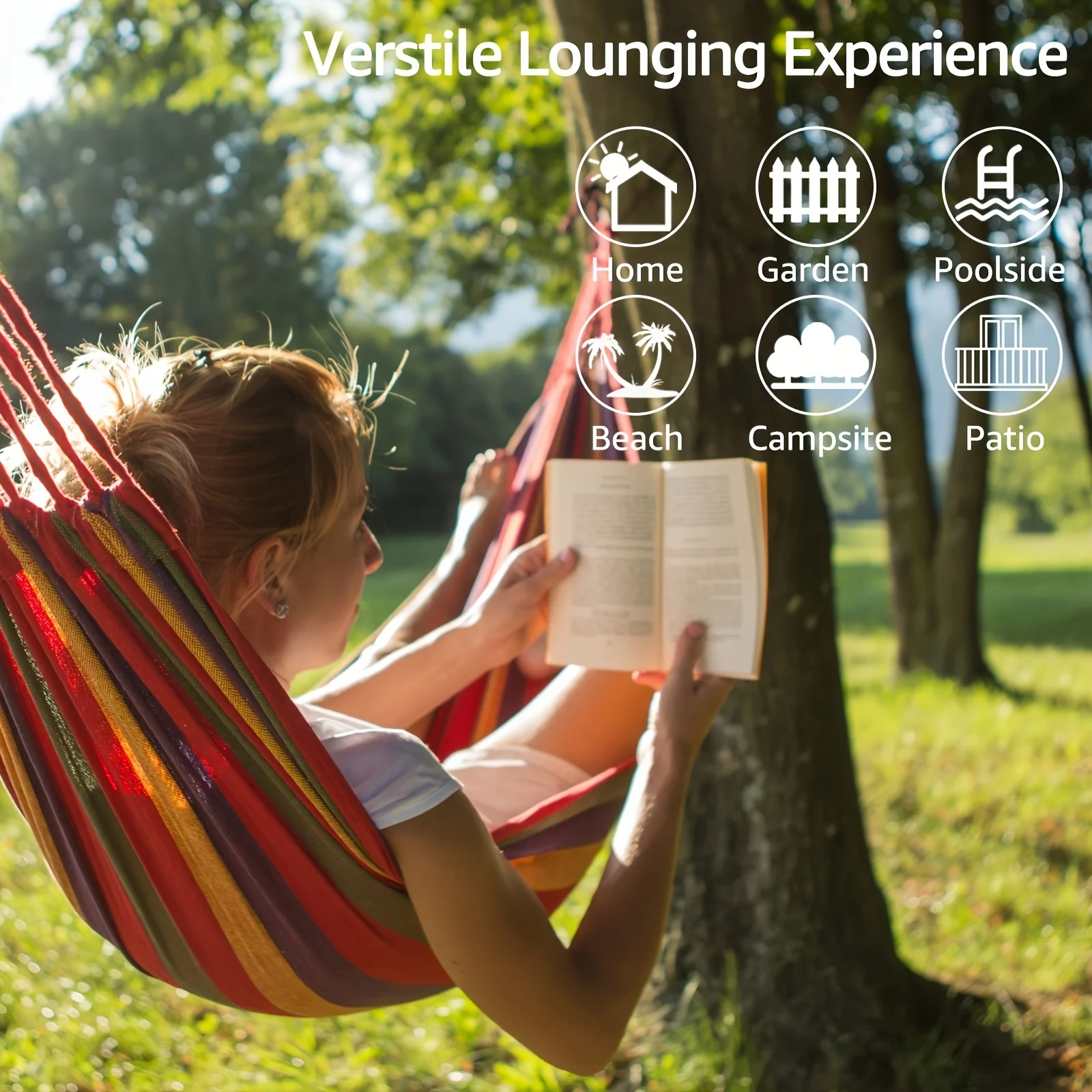 ¡Una elección profesional para los rompes de acampada! La hamaca antivuelco resuelve el problema de ribete, incluida correas de alta resistencia.