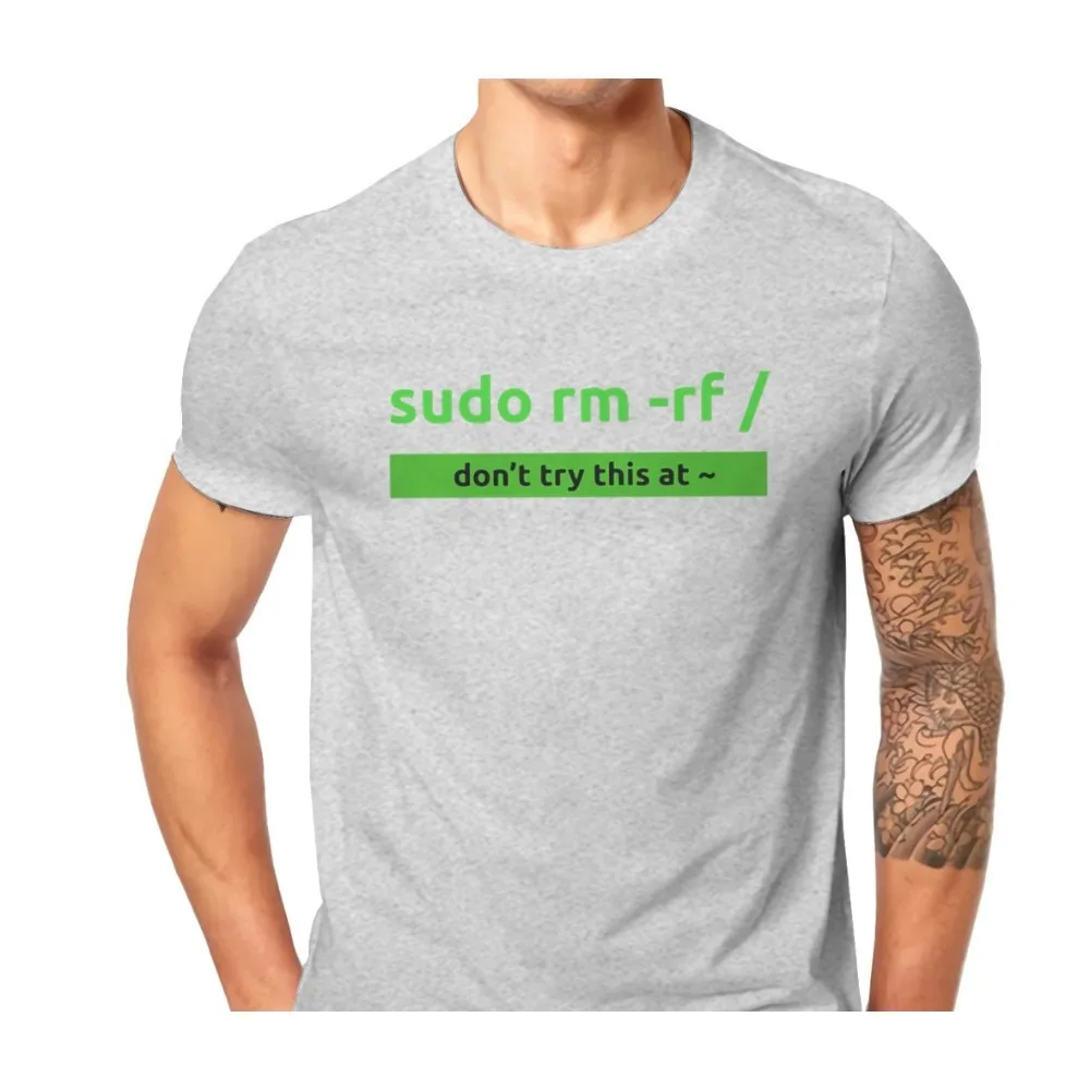 سودو برمجة القيادة الرجال التي شيرت نظام التشغيل لينكس توكس البطريق Crewneck القمم القطن تي شيرت الفكاهة هدية فكرة القمم المحملة