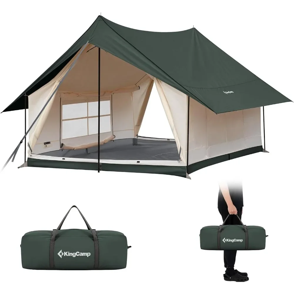

Tent with Large Windows, Waterproof & Breathable 4 Season Tents, Easy Setup Glamping Tent with Carry Bag, for Camping, Picnic