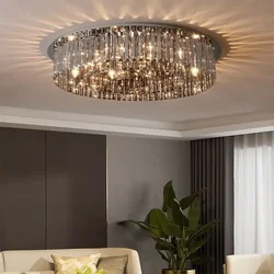 Modern 2024 New Luminaires Modern Light Luxury Crystal Light Ceiling Living Room Atmosphere Simple Bedroom Restaurant Circular F