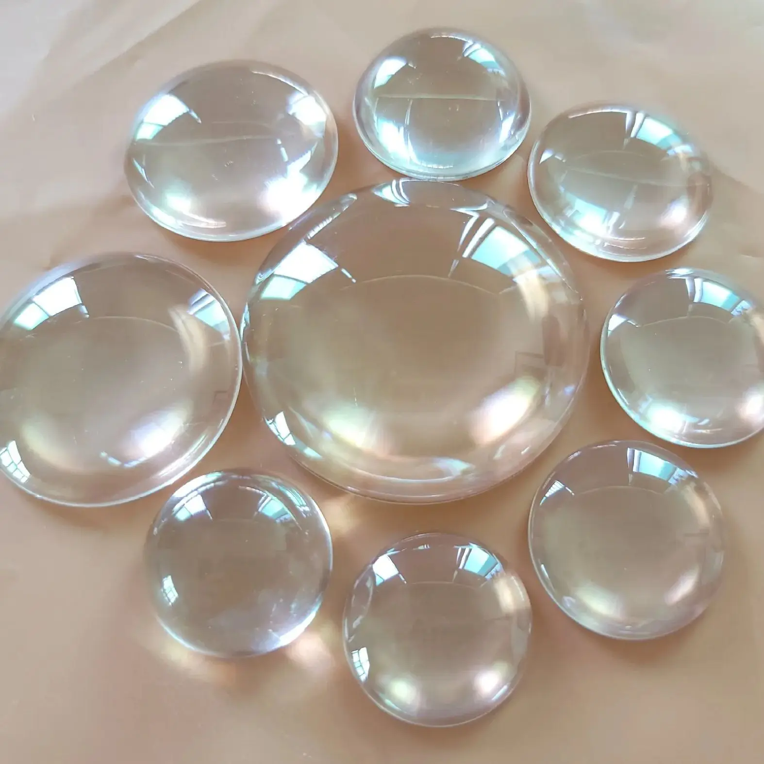 PMMA materials LED biconvex lens Diameter 30MM-70MM flat biconvex lens