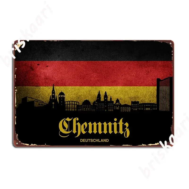 My City From Germany Chemnitz Saxony Metal Sign Wall Pub Plaques Mural Custom Tin Sign Poster