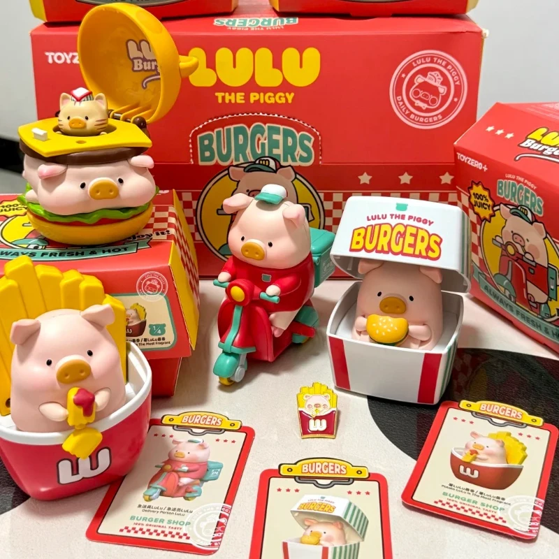

LuLu The Piggy Burger Series слепая коробка Kawaii кукла аниме фигурки загадочная коробка сумка-сюрприз коллекционный декор для рабочего стола игрушки в подарок для девочек