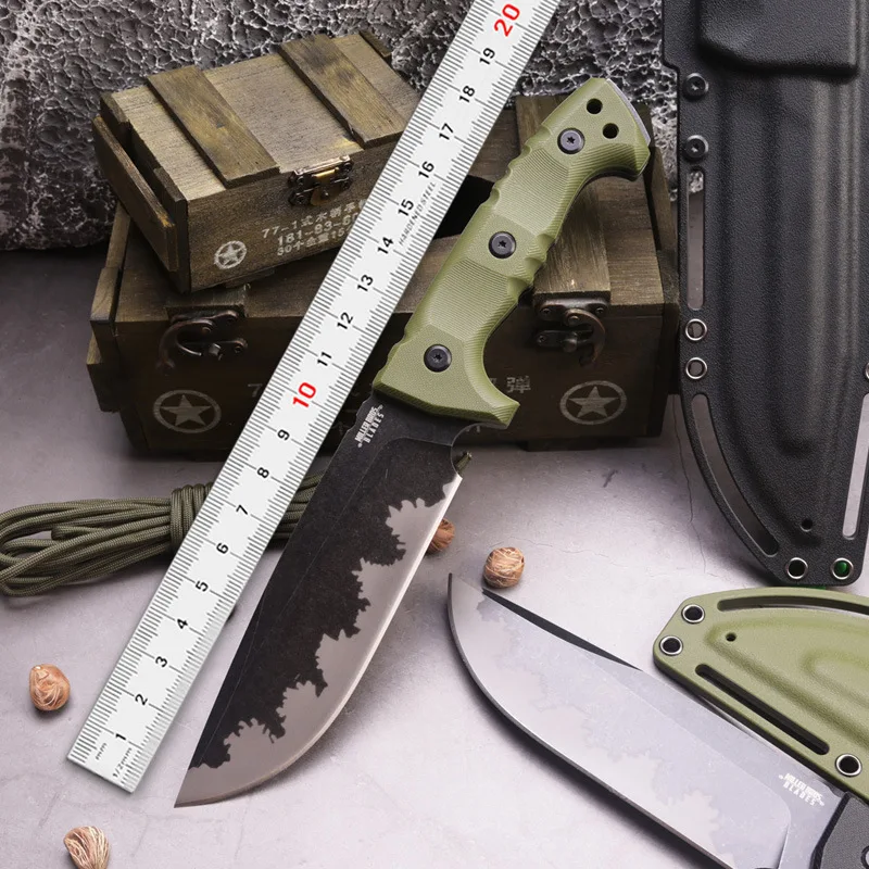 1pc，M33 camping outdoor straight knife, high hardness portable sharp survival knife, one keel high hardness tactical knife