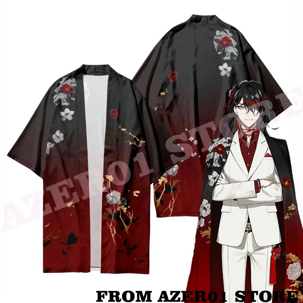 

HOLOLIVE VTuber Vox Akuma Kimono Robe Merch 3D Print Summer Holiday Women/Men Three Quarter Sleeve Kawaii Style Fashion Kimono