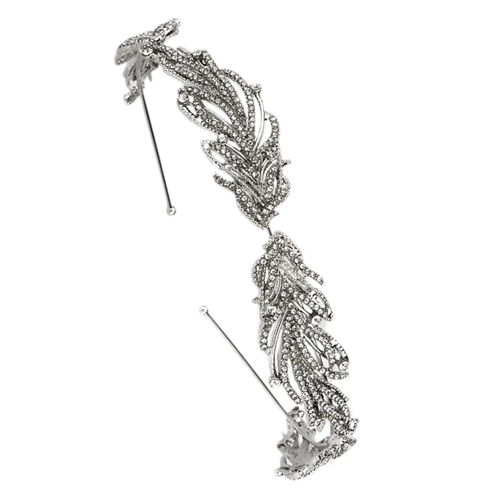 

Headband Lightweight Wedding Crown Bridal Tiara Hair Hoop Elegant Crystal Design for Engagement Parties