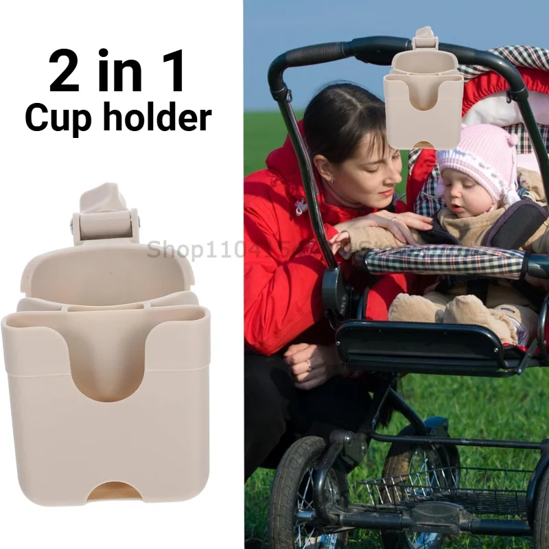 2-in-1 Stroller Cup & Phone Holder Universal Bottle Bracket Holder for Stroller Wheelchair Bike Accessories Stroller Accessories
